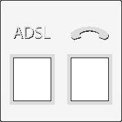 Kryt 154-69091  Stredov� kryt ADSL -TEL-WHITE COATED 154-69091