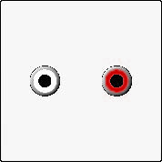 Kryt 154-69716  z�suvky 2xCINCH WHITE COATED 154-69716