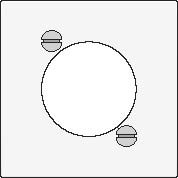Kryt 154-69856  Stredov� kryt XLR/JACK-WHITE COATED 154-69856
