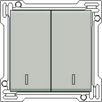 Kryt 157-61507  2x1/2 s okienkom CHAMPAGNE COATED 157-61507