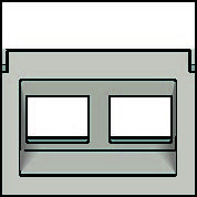 Kryt 157-65400  �ikm� dataz�suvky 2xRJ-CHAMPAGNE COATED 157-65400