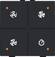 Sp�na� NHC 4-n�sobn� ovl�da�+LED ovl�danie ventil�cie - BLACK COATED 161-52054