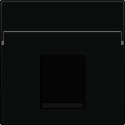 Kryt 161-65100  Stredov� kryt dataz�suvky 1xRJ BLACK COATED 161-65100