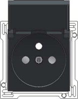 Kryt 161-66603  z�suvky 28,5mm s vie�kom a detskou poistkou-BLACK COATED 161-66603