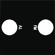 Kryt 161-69702  Stredov� kryt TV+R-BLACK COATED 161-69702