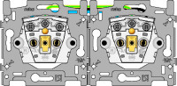Spodok 170-38701  2xz�suvky 250V, 16A, 28,5mm 170-38701