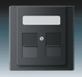 Kryt 1800-775  komunika�nej z�suvky zamatov� �ierna (1753-0-0160) 2CKA001753A0160