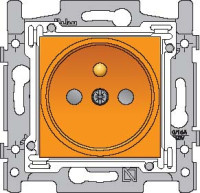 Kryt 198-66110  z�suvky+spodok 21mm ORAN�OV� - bez rozperiek 198-66110