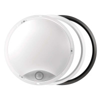 Svietidlo LED 14W 4000K 220-240V IP54 prisaden s pohybovm senzorom kruhov ierno/biele ZM3231