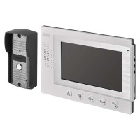 Videovrtnik H2017  sada, 1x dvern kamer.jednotka IP44, 1x LCD farebn 7", zdroj (ovl. zmok+brna) biely H2017 3010002017
