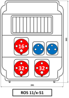 Skria ROS11/x-51 zsuvkov 1x1643+2x3243+2x220V bez istiov 10005684.00