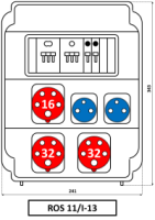 Skria ROS 11/I-13  zsuvkov 1x1653 + 2x3253+2x220V isten 10005692.00