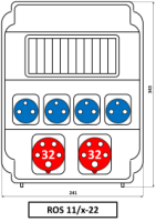 Skria ROS11/x-22 zsuvkov 2x3253+4x220V bez istiov 10007296.00
