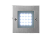 Svietidlo INDEX 16 LED 1,1W IP54 230V, strieborn, studen biela ID-B04B/S