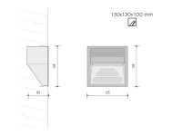 Svietidlo INCAST 18 LED vorcov 135x135mm 1,3W tepl biela, IP65 IC-J04A/T