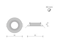 Svietidlo PP AL 1x50W GU5,3 IP20 pevn guat hlink KPD-HR50/AL