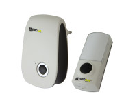 Zvonek bezdrtov, 32 meldi, LED indiktor, IP44/20, 12V(23A)/230VAC, biela/ierna H-228/C