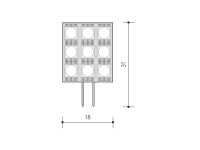 iarovka SMD LED 9 2W GU4 12V AC/DC ledkov-studen biela PN65201001