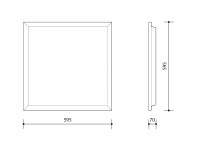 Svietidlo LED PANEL THIN 45W 600x600 5000lm 4000K 230V IP20 hranat,vstavan-neutrlna biela PN22300001