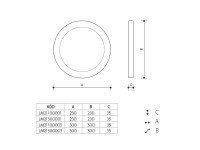 Svietidlo LED DOWNLIGHT MOUNTED 18W IP20 4000K-neutrlna biela, guat LM21300001