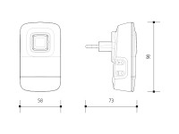 Zvonek PIEZO BELL s tlatkom,bezdrtov (1 repro IP20 + tlatko IP44) biely PN75000004