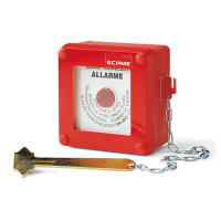 Tla��tko 676.35100  100x100x50  Po�iarn� hlasi� n�stenn� IP55 676.35100