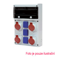 Skria 632.X3122-113F2  BLOCK5 zsuvkov, IP54, 1x3253, 1x1653, 5x16A 230V, 14M  s istenm 632.X3122-113F2