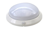 Svietidlo MARINA 60W/14W E27 IP44, s IR senzorom, biely rm, biele tienidlo 8594010506369
