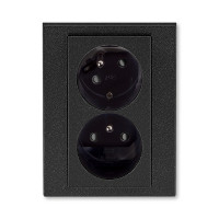 Z�suvka LEVIT  dvojn�sobn�, nato�en� dutina, onyx/dymov� �ierna 5513H-C02357 63