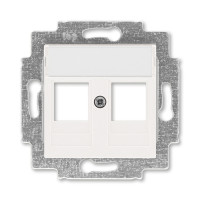 Kryt LEVIT z�suvky komunika�nej (2xRJ45), s popis.po�om, perle�ov� 5014H-A01018 68