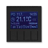 Kryt LEVIT  pre termostat digit�lny, ovl.jedn, onyx/dymov� �ierna 3292H-A10301 63