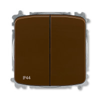 Sp�na� TANGO 3559A-A52940 H  striedav� (bez r�m�eka) 6+6 (5B), IP44, bez�r.svorky, hned� 3559A-A52940 H