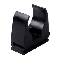Pr�chytka 5316E FB klip, fi.16, PVC samozh., �ierna/RAL9005 8595057619340