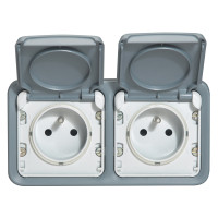 �katu�a / DOPREDAJ / PLEXO in�tala�n�, 2P vodorovn�, povrchov� mont�, siv�, IP55 069672