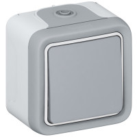 Vypna PLEXO IK07, .7 IP55 krov siv + krabica (komplet) 069716