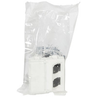 Z�suvka MOSAIC 2xRJ45 FTP CAT6 2modul biela 076506