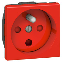 Z�suvka MOSAIC M/45 2P+T 2mod. �erven� nez�menn� 077114