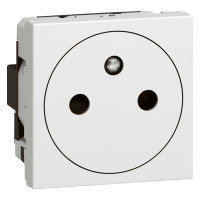 Z�suvka MOSAIC 2P+T antibakteri�lna hygienick� biela 2M 077132