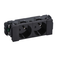 Z�suvka MOSAIC  2x2P+T DLPB 4M BS �ierna 077182