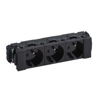 Z�suvka MOSAIC  3x2P+T DLPB 6M BS �ierna 077183