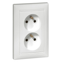 Z�suvka Va-Bi 2x2P+T biela 774390