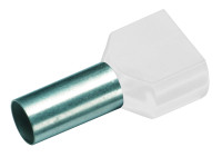 Dutinka 2x0,5/8 dvojit� lisovacia biela balenie 100ks 182400