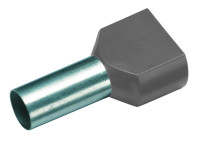 Dutinka 2x2,5/13 dvojit� lisovacia siv� balenie 100ks 182416