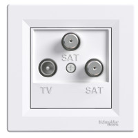 Z�suvka ASFORA TV+SAT+SAT koncov� 1dB  biela EPH3600121