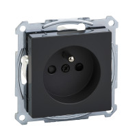 Z�suvka MERTEN  2P+PE 16A s clonk., pru�.sv., s krytom ANTHRACITE MTN2500-0414