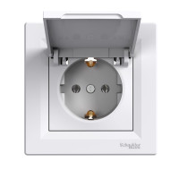 Z�suvka ASFORA 1x2P+SE s vekom schuko  biela EPH3100121
