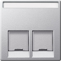Kryt MERTEN  pre dat.z�suvku 2xRJ45 Actassi S-One ALUMINIUM MTN466560
