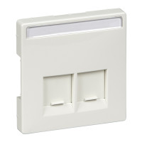 Kryt MERTEN System Design  d�t.z�suvky 2xRJ45, biela POLAR WHITE MTN466619