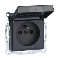 Z�suvka MTN2514-0414 2P+PE System M s clonkami IP44,antracitov� MTN2514-0414