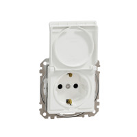 Z�suvka SEDNA D  SCHUKO 230V 16A IP44 biela SDD211024
